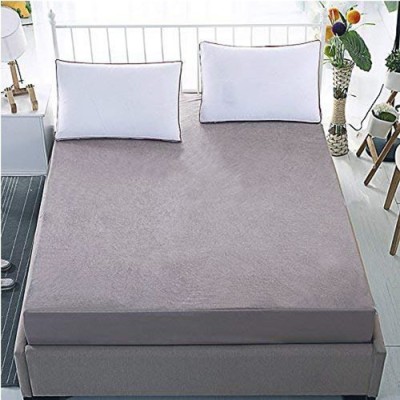 Magixy Fitted Single Size Breathable, Stretchable, Waterproof Mattress Cover(Grey)