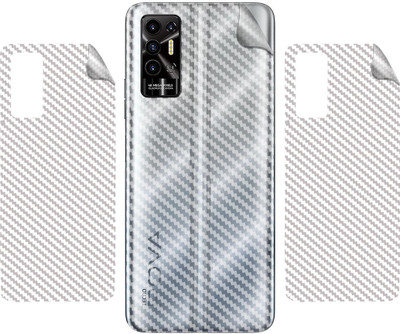 BERRIES BACK LAMINATION SKIN COMPATIBLE FOR TECNO POVA 2 || 3D CARBON FIBER ULTRA-THIN PROTECTIVE FILM (TRANSPARENT) Mobile Skin(TRANSPARENT)