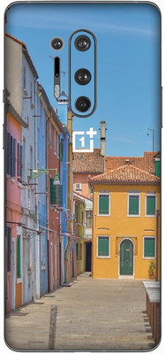 Yuckquee Compatible with OnePlus 8 Pro Mobile Skin/Wrap/Sticker for Back & Sides & camera, Protective, Stratchless, Matte. D-49 Mobile Skin(Abstract)