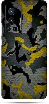 OggyBaba vivo x70 pro, Phone Back side Protector and Camera Protector Mobile Skin(Military Yellow Camouflage Skin Matte Finish Skin)