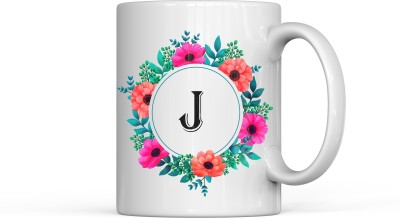 Home Decor Expert Letter J Alphabet Best Gift for Friends Who's Name Start with J , Special Gift for Girlfriend ,Boyfriend with Vibrant Print Ceramic Coffee (11oz) 330ml Ceramic Coffee Mug(300 ml)