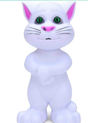 Maha Shakti Talking Tom /Talking cat /Intelligent cat(Battery Operated(not Included) White cat for Kids to Learn and Having Fun(White)