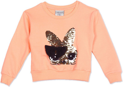 CHEROKEE Round Neck Solid Girls Pullover