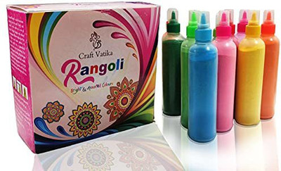 81% OFF on CraftVatika Pack of 10 Rangoli Powder(Multicolor)