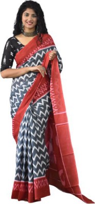 anmol fab Printed Daily Wear Cotton Blend Saree(Multicolor)