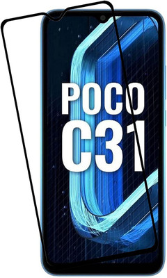 MaxR Edge To Edge Tempered Glass for POCO C31(Pack of 1)