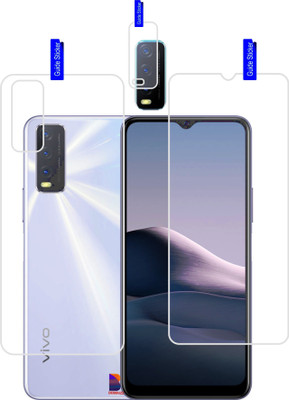 DESIBUZZ Front and Back Tempered Glass for Vivo Y20, Vivo Y20G, Vivo Y20T, Vivo Y20i(Pack of 3)