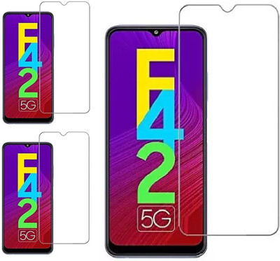 ISAAK Tempered Glass Guard for Samsung Galaxy F42 5G(Pack of 3)