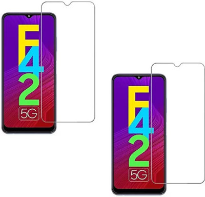 ISAAK Tempered Glass Guard for Samsung Galaxy F42 5G(Pack of 2)