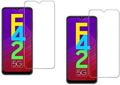 ISAAK Tempered Glass Guard for Samsung Galaxy F42 5G(Pack of 2)