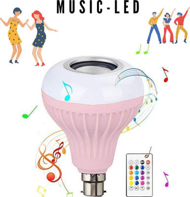ATSolutions Top Wireless B22 12-Watts LED RGB Bluetooth Speaker Bulb - Music Playing Light changing Lamp with Remote Controller (White, Stereo Channel, Pack of 1) Smart Bulb