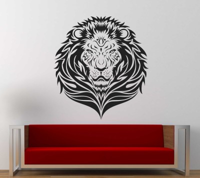 Wallzone 50 cm Tiger Face Removable Sticker(Pack of 1)