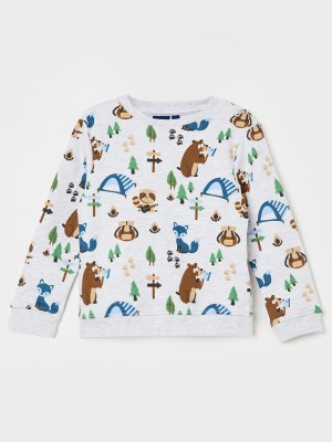Juniors by Lifestyle Full Sleeve Printed Baby Boys Sweatshirt