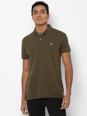 American Eagle Outfitters Solid Men Polo Neck Green T-Shirt