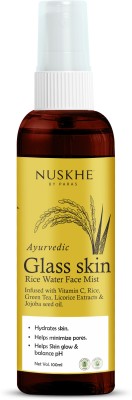 Nuskhe By Paras Ayurvedic Glass Skin Rice Water Face Mist - 100 gm RICE Water | Vitamin C | Papaya | Licorice | Watermelon Men & Women(100 ml)