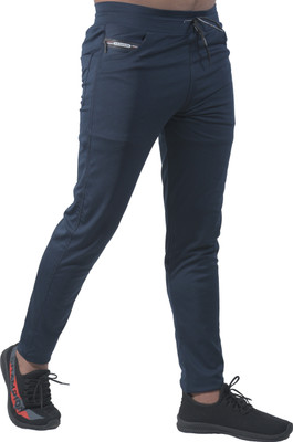 RKM STORE Solid Men Blue Track Pants
