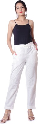 Maa Laxmi Fashion Regular Fit Women White Trousers