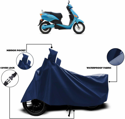 KEDIT Waterproof Two Wheeler Cover for Hero(Electric Optima, Blue)