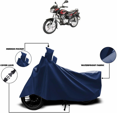 KEDIT Two Wheeler Cover for Universal For Bike(Discover 100 DTS-i, Blue)