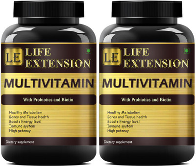 Life Extension Immunity Multivitamins With Probiotics For Men & Women (120 Capsules)(2 x 60 Capsules)