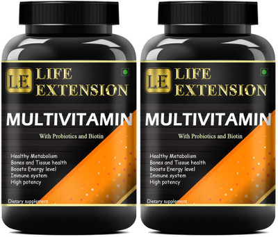 Life Extension The Real Vitamin Advanced | Multivitamins, Multiminerals (120 Capsules) Ultra(2 x 60 Capsules)