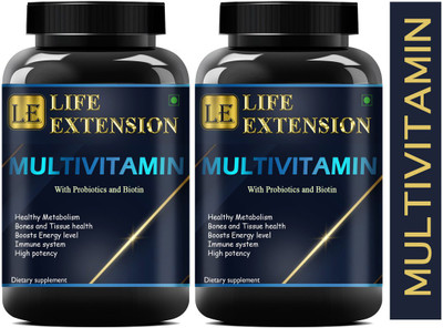 Life Extension True Vitamins with Minerals for Men and Women (120 Capsules) Pro(2 x 60 Capsules)