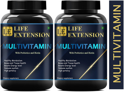 Life Extension True Vitamins with Minerals for Men and Women (120 Capsules) Advanced(2 x 60 Capsules)