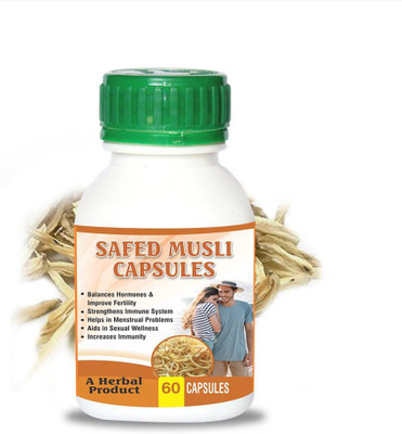 SNCHEALTHMEDICO Pure Safed Musli Root Extract Improves Strength, Stamina and Immunity 500 Mg(60 Capsules)