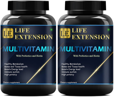 Life Extension True Vitamins with Minerals for Men and Women (120 Capsules) Advanced(2 x 60 Capsules)