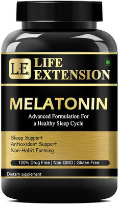 Life Extension Melatonin 5mg With Tagar 250mg & Vitamin B6 2mg For Healthy Sleep Cycle Premium(60 Capsules)