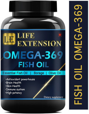 Life Extension Omega 369 Fish Oil 1000mg Omega 3 Advanced(60 Capsules)