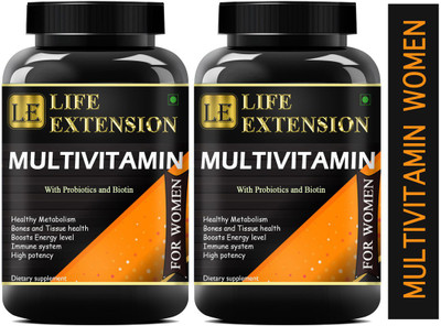Life Extension Immunity Multivitamins With Probiotics For Women (120 Capsules) Pro(2 x 60 Capsules)