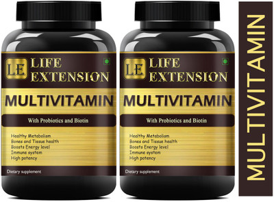 Life Extension Immunity Multivitamins With biotics For Men & Women (120 Capsules)(2 x 60 Capsules)