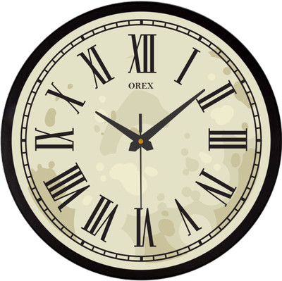 OREX Analog 30.5 cm X 30.5 cm Wall Clock(Black, With Glass, Standard)