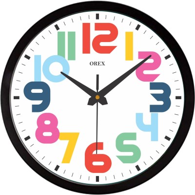 OREX Analog 30.5 cm X 30.5 cm Wall Clock(Black, With Glass, Standard)