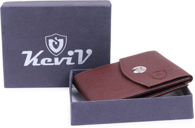 Keviv Men Brown Artificial Leather Wallet(10 Card Slots)