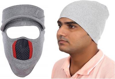H International Grey Bike Face Mask for Men & Women(Size: Free,  Balaclava)