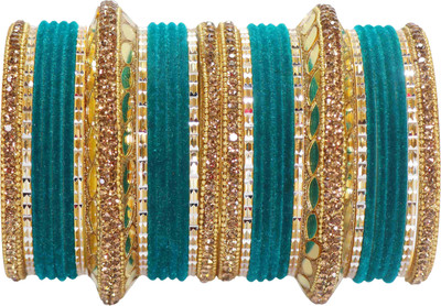 ZULKA Metal Zircon Bangle Set(Pack of 30)