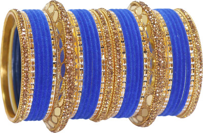 ZULKA Metal Zircon Bangle Set(Pack of 30)