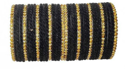 KUNDKESHWAR SALES Fabric, Glass Bangle Set(Pack of 34)