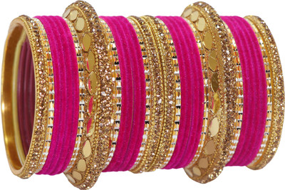 ZULKA Metal Zircon Bangle Set(Pack of 30)