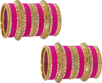 ZULKA Metal Zircon Bangle Set(Pack of 60)