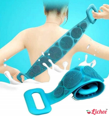 ManuHut Silicon Back Body Scrubber Belt Double Side Exfoliating Bath Brush