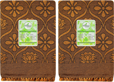 Feather Green Floral Single Top Sheet for  Mild Winter(Polyester, Brown)