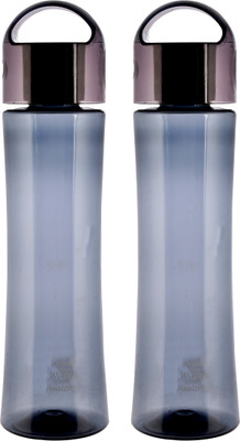KUBER INDUSTRIES 2000 ml Plastic Bottle(Pack of 2, Grey, Black)
