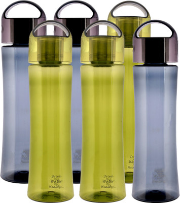 KUBER INDUSTRIES 6000 ml Plastic Bottle(Pack of 6, Grey, Green)