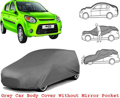 Gunsun Car Cover For Maruti Suzuki Alto 800 LXI S-CNG (Without Mirror Pockets)(Grey, For 2005, 2010, 2015, 2020, 2022 Models)