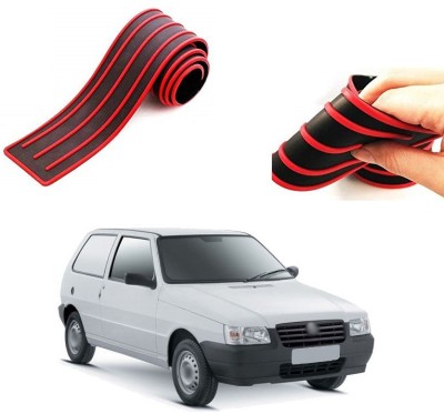 PROEDITION Rubber Car Bumper Guard(Black, Red, Pack of 1, Fiat, Uno)