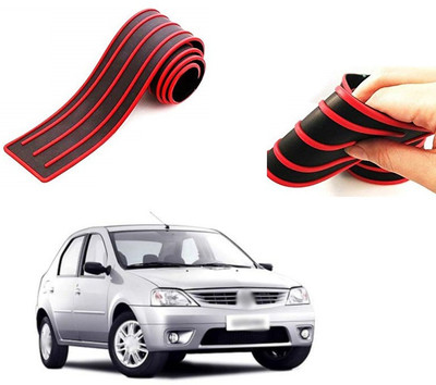 PROEDITION Rubber Car Bumper Guard(Black, Red, Pack of 1, Mahindra, Logan)