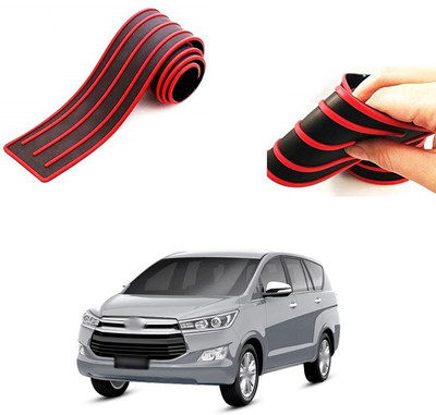 PRTEK Rubber Car Bumper Guard(Black, Red, Pack of 1, Toyota, Universal For Car)